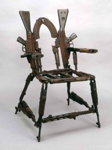 Redneck Chair made of Guns