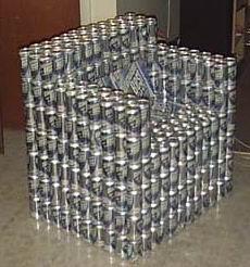 Redneck Chair made of Beer Cans